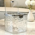 thumbnail image 3 of Elegant Ice River Pattern Mini Trash Can with Press-Open Lid - Compact, Durable, Versatile for Desktop, Car, Kitchen Use || Export Quality Waste Bin for Fruit Peels, & Small Rubbish, 3 of 6