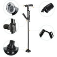 ITSELFER Telescopic Collapsible Folding Cane LED Trusty Walking Cane