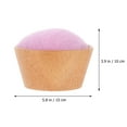 thumbnail image 2 of Pin Fixators Lovely Cushion Needle Pack Stick Bag Storage Wooden Base Wool Purple, 2 of 6