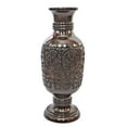 thumbnail image 3 of Antique Decorative Hand Curved Brown Mango Wood Table Flower Vase with Unique Textured Pattern, 24 Inch, 3 of 6