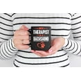 thumbnail image 2 of Dachshund Therapist Funny Ceramic, Black 11oz Ceramic Mug, 2 of 5