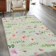 thumbnail image 2 of Spring Summer Flower Area Rugs 4x6 ft Eucalyptus Leaves Countryside Green Washable Rug Non Slip Indoor Carpet Absorbent Floor Mat for Living Room Bedroom Dining Room, 2 of 9