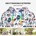thumbnail image 6 of KLL Fourth Of July Party for Womens Pullover Hoodie with Pocket Hooded Long Sleeve Shirts Sweatshirt for Women-Small, 6 of 7