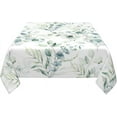 thumbnail image 3 of Spring Leaf Floral Sage Green Square Tablecloth 54x54 Inch Ruitic Watercolor Table Cloth Waterproof Fabric Farmhouse Green Grey Leaves Table Cover Decorative for Holiday Home Party Wedding Picnic, 3 of 8