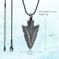 thumbnail image 2 of Arrow Head Cremation Jewelry for Ashes Hodler Urn Necklace for Ashes of Loved One, 2 of 5