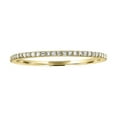 thumbnail image 3 of JewelMore 1/10 cttw 14k Gold Dainty Half Band Natural Diamond Wedding Anniversary Ring (G-H Color), 3 of 8