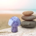 thumbnail image 4 of BNNG Crystal Mushroom Gemstone Sculpture Decor Carved Mini Crystal Mushrooms Polished Cute Mushroom Shaped Stones for Home Garden Decor Meditation Polished 0.81inch Perfect for Worry Stones, 4 of 7