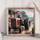 thumbnail image 4 of Pintura de diamante 5D DIY taladro redondo completo granja coche niño arte decoración del hogar 30x30cm, 4 of 9