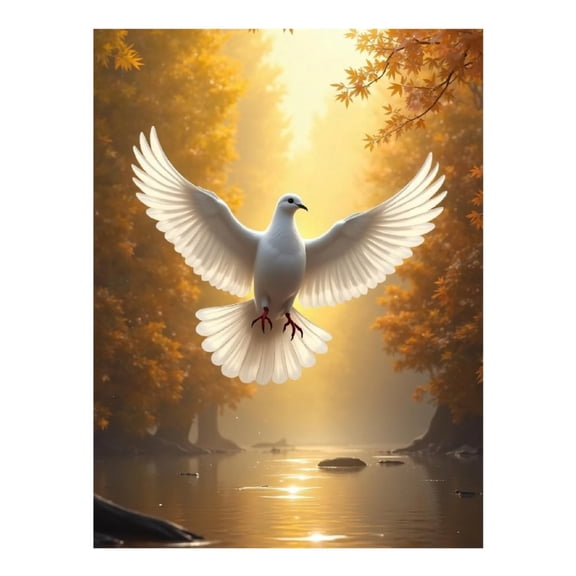 Diamond Art Kit for Adults, Classy Pigeon White Print Diamond Painting for Adults Beginners, 5D DIY Diamond Art Painting Kits, Colorful Diamond Painting Craft for Home Decor 12x16