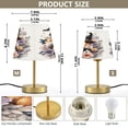 thumbnail image 2 of Modern Minimalist Cone Desk Lamp Antique Bronze Base & Linen Shade Bedside Table Lamp for Bedroom Living Room, Office, Dorm Pumpkins and Witch Hats Small, 2 of 7