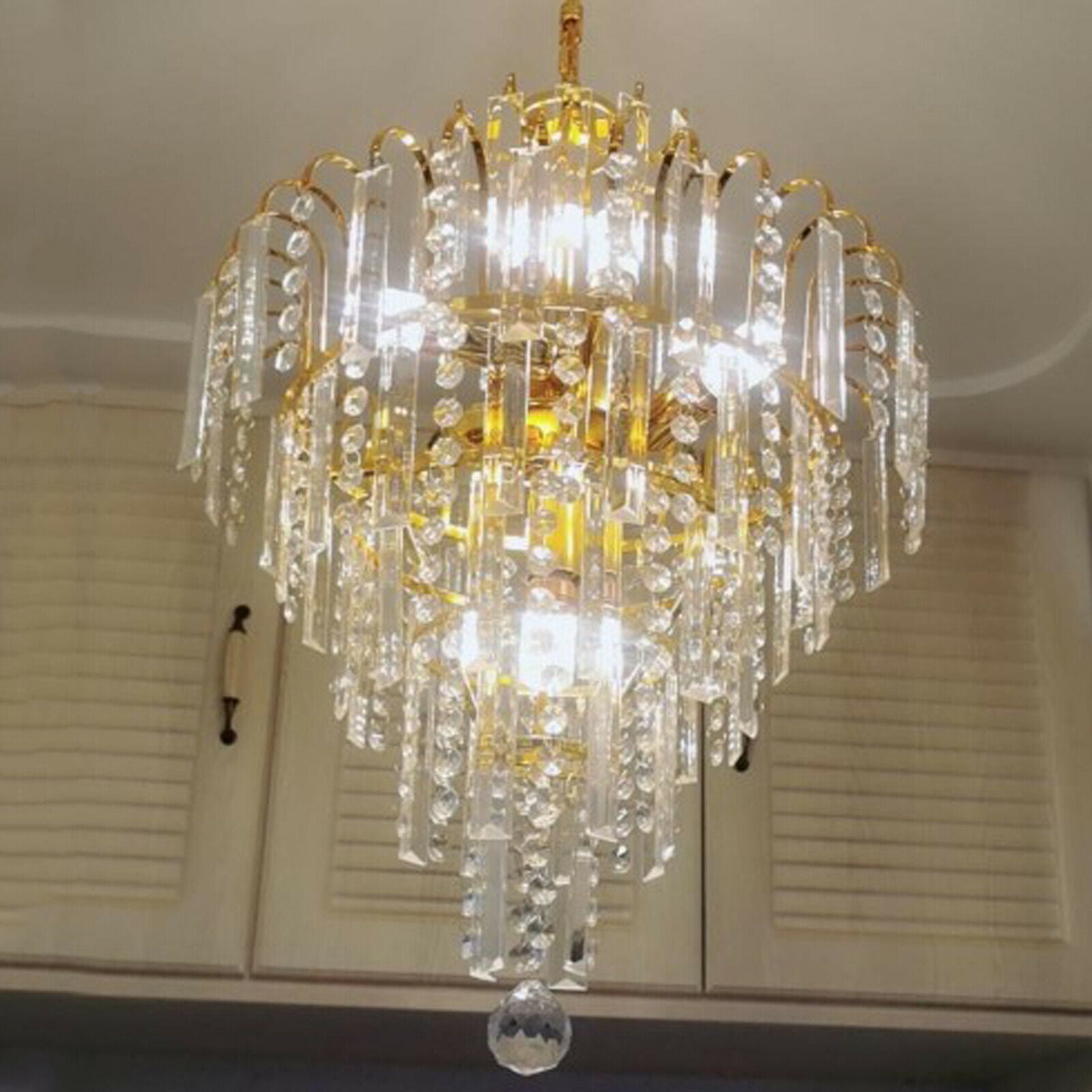 4-Light Modern Crystal Chandelier