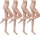 thumbnail image 1 of Dinheiro Medias de mujer súper sexys, brillantes, transparentes, con control en los pies, con medias de seda, lima plus de una cara gris (10 paquetes), 1 of 5