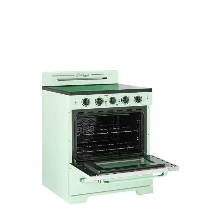 UNIQUE Classic Retro 30-in 4 Burners 3.9-cu ft Freestanding Natural Gas  Range (Summer Mint Green) in the Single Oven Gas Ranges department at