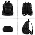 thumbnail image 2 of UTO Backpack Purse for Women Faux Leather Convertible Travel Backpack Shoulder Bag School Bag with Tassel(Black), 2 of 7