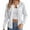 White, variant on ManxiVoo Women's Fitted Long Sleeve Cardigan Sweater Soft Lightweight Crew Neck Essential for Workwear and Casual Outfits L Size White