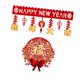 thumbnail image 2 of Banner de año Nuevo Chino, personaje Fu, guirnalda roja, decoraciones de año Nuevo Lunar, adornos Fuzi para celebración de pared interior para oficina Estilo B, 2 of 8