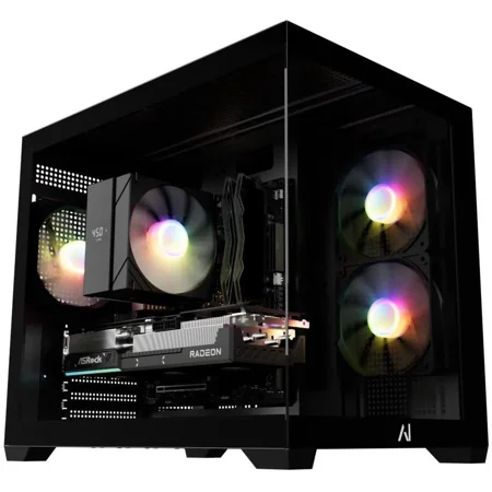 Andromeda Insights AMD Spectra Gaming PC - RX 9060 XT 8GB | Ryzen 5 9600X (5.4 GHz Turbo Boost) | 16GB DDR5 6000MHz | 1TB Gen4 SSD | 650W Gold | ARGB | Wi-Fi + BT | Win 11