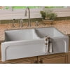 thumbnail image 6 of ALFI brand AB3618ARCH-W 36" White Arched Apron Thick Wall Fireclay Double Bowl Farm Sink, 6 of 10
