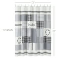 thumbnail image 4 of VHC Brands, Sawyer Mill™ Stenciled Patchwork Shower Curtain, Black, 72x72, 4 of 7