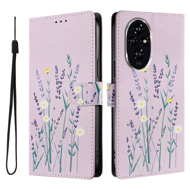 FOXDOCK Funda Tipo Cartera para Honor 200 Pro con Soporte y Correa – Diseño de Patrones Lindos