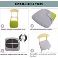 thumbnail image 4 of Velvet Stretch Dining Chair Seat Covers for Dining Room Upholstered Chair Seat Cushion Covers Removable Velvet Fabric Washable Chair Protector Slipcovers Set of 4, Grey, 4 of 5