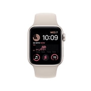 Restored Apple Watch SE (2nd Gen) GPS 40mm Starlight Aluminum Case with Starlight Sport Band - M/L