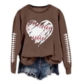thumbnail image 5 of HUITKMM Chandails d'Automne pour Femmes Chandail à Manches Longues Col Rond Imprimé Football Chandail Décontracté pour Usage Quotidien et Activités Sportives Chemise Athlétique Douce et Confortable, 5 of 5