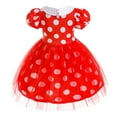 thumbnail image 3 of Girl Minnie Cosplay Costume Polka Dots Fancy Dress Up Kid Birthday Party Tulle Dress, 3 of 7