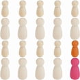 thumbnail image 6 of 20Pcs Unfinished Wooden Peg Dolls Bodies 3.3CM Natural Wood Unpainted Puppets Blank Decorative Figures People for Painting DIY Arts Crafts Home Party Dollhouse Decorations, 6 of 8