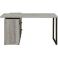 thumbnail image 5 of Pemberly Row Farmhouse Wood L-Shape Office Desk with Storage in Gray, 5 of 8