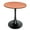 Cognac Brown, variant on LeisureMod Round Dining Table Modern 27" MDF Wood Tabletop with Steel Pedestal Base for Kitchen and Living Room Bristol Series in Marbled Black