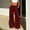 Wine women wide leg pants a1, variant on Cagogo Women Wide Leg High Waisted Pants Casual Loose Long Trousers with Pockets Solid Flowy Beach Vacation Lounge Wear, Wine S
