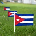 thumbnail image 4 of Anley Cuba Mini Flag 12 Pack - Hand Held Small Miniature Cuban Flags on Stick - 5x8 Inch with Solid Pole & Spear Top, 4 of 6
