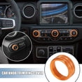 thumbnail image 2 of 1 Set Air Conditioner Headlight Volume Tune Control Button Ring Trim Cover for Jeep Wrangler JL JLU Orange, 2 of 6