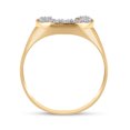 thumbnail image 2 of 10K Yellow Gold Mens Round Diamond Lucky Horseshoe Ring 1/20 Cttw, Mens Size: 7-13, 2 of 4