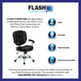 thumbnail image 6 of Flash Furniture Mid-Back Black LeatherSoft Swivel Task Office Chair with Pillow Top Cushioning and Platinum Epoxy Base & Arms, 6 of 12