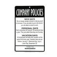 thumbnail image 2 of Management Employees Company Policies Sign Funny Work Break Room Office Decor, 2 of 2