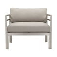 thumbnail image 2 of Pangea Home Cold Modern Style Aluminum Sofa Chair in Gray Finish, 2 of 2