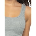 thumbnail image 3 of Felina Cotton Ribbed Tank Top - Class Tank Top for Women, Workout Tank Top For Women (Color Options Available) (Heather Gray, 2X), 3 of 3