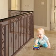 thumbnail image 1 of Red de seguridad para niños de 300 x 74 cm, red de seguridad para escaleras con cuerdas de nailon y correas de hebilla (marrón), 1 of 4