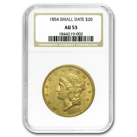 Platinum Ngc Coin Set - 1854 $20 Liberty Gold Double Eagle AU-53 NGC (Small Date)