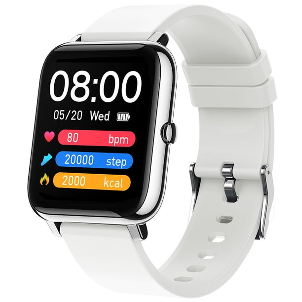 Reloj inteligente cuadrado con control del ritmo cardíaco, oxígeno en sangre y sueño, reloj inteligente deportivo con Bluetooth