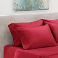 thumbnail image 1 of Juego de ropa de cama con bolsillo extra profundo para dormitorio, hogar, apartamento, hotel, dormitorio, oficina, interior, burdeos, microfibra, tamaño king, 6 piezas, 1 of 5