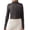 Gray, variant on Full Zip Hooded Compression Jacket for Women High Neck Long Sleeve Slim Athletic Workout Yoga Active Top