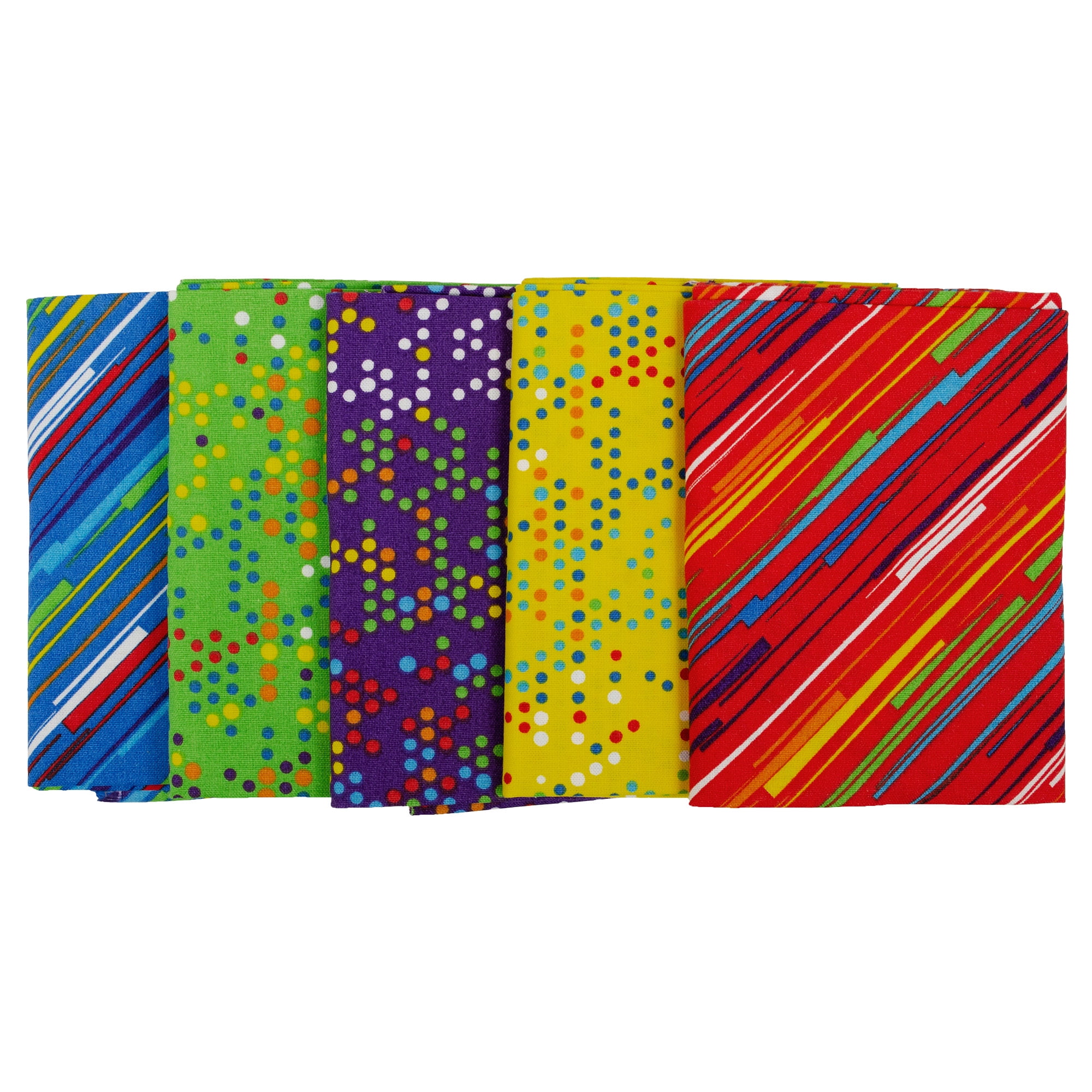 Create It 18" x 21" Cotton Primary Colors Precut Sewing & Craft Fabric Bundle, Multicolor 5 Piece