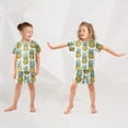 thumbnail image 5 of Pineapple Pattern Summer Pajama Set Soft Cotton Short Sleeve Sleepwear 2PCS Pajama Sets Breathable Lounge Set Size 12Y, 5 of 7