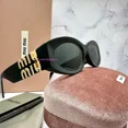 thumbnail image 4 of New MIU MIU Sunglasses Black Gold Metal Logo AUTHENTIC Italy 54mm, 4 of 6