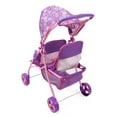 thumbnail image 5 of Peppa Pig: Doll Twin Stroller - Purple, Pink, Flowers - Seats 2 Dolls Up To 18", Foldable Design, Retractable Canopy, Adjustable Seats, Kid Toy Age 3+, 5 of 5