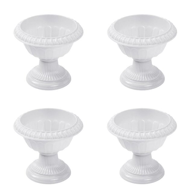 4pcs Wedding Flower Container European Style Plastic Planter Roman Flowerpot