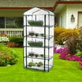 thumbnail image 4 of Rkxzt 5 Tier Mini Greenhouse Pvc Plant Cover - 27.16x19x73.2"Small Porch Green House for Growing Plants Flowers Indoor & Outdoor, 4 of 4